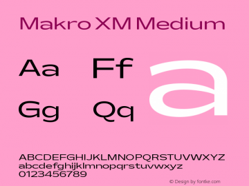 MakroXM-Medium Version 2.000 | w-rip DC20190525 Font Sample