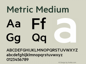 Metric-Medium Version 1.002 | wf-rip DC20180315图片样张