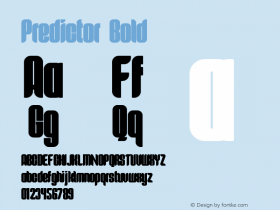 Predictor-Bold Version 1.00 June 12, 2019, initial release | wf-rip DC20190615 Font Sample