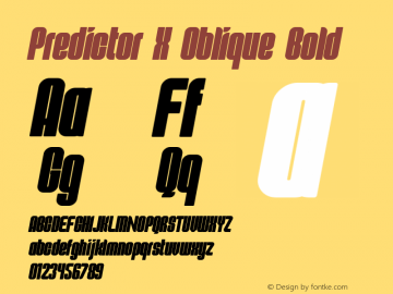 PredictorXOblique-Bold Version 1.00 June 12, 2019, initial release | wf-rip DC20190615 Font Sample