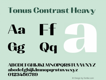 TonusContrast-Heavy 1.000图片样张