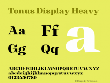 TonusDisplay-Heavy 1.000图片样张