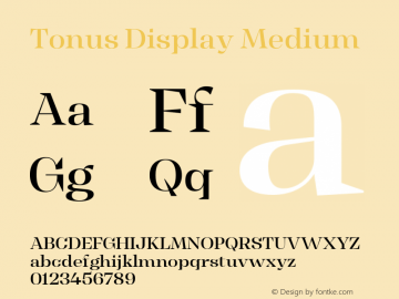 TonusDisplay-Medium 1.000图片样张