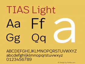 TIAS-Light Version 1.003 | wf-rip DC20151110 Font Sample