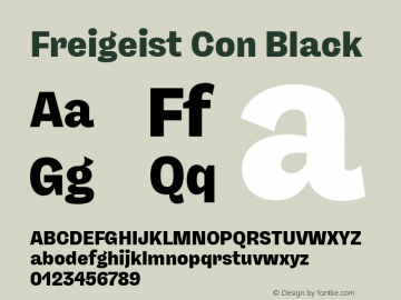 Freigeist Con Black Version 1.000;hotconv 1.0.109;makeotfexe 2.5.65596 Font Sample