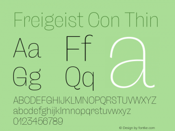 Freigeist Con Thin Version 1.000;hotconv 1.0.109;makeotfexe 2.5.65596 Font Sample