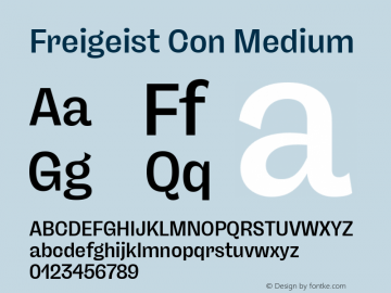 Freigeist Con Medium Version 1.000;hotconv 1.0.109;makeotfexe 2.5.65596 Font Sample