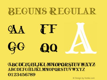 Beguns Version 1.000 Font Sample