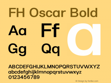 FH Oscar Bold Version 1.000;hotconv 1.0.109;makeotfexe 2.5.65596图片样张