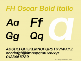 FH Oscar Bold Italic Version 1.000;hotconv 1.0.109;makeotfexe 2.5.65596图片样张