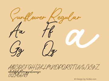 Sunflower Version 1.000 Font Sample