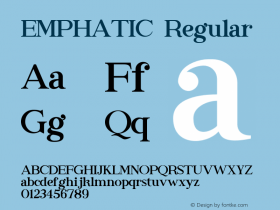 EMPHATIC Version 1.00;July 8, 2020;FontCreator 13.0.0.2641 64-bit Font Sample