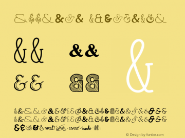 Coodles Ampersand Version 1.001;Fontself Maker 3.5.1 Font Sample