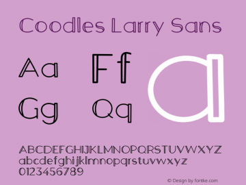 Coodles Larry Sans Version 1.001;Fontself Maker 3.5.1 Font Sample