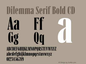 Dilemma Serif Bold CD Version 1.000图片样张