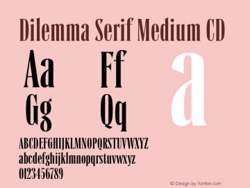 Dilemma Serif Medium CD Version 1.000图片样张