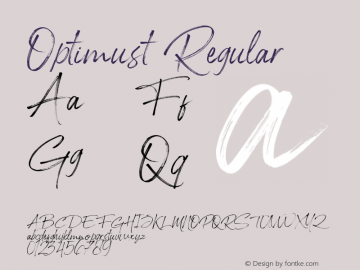 Optimust Version 1.00;July 6, 2020;FontCreator 12.0.0.2525 64-bit Font Sample