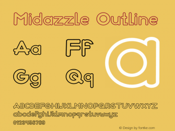 Midazzle Outline Version 1.002;Fontself Maker 3.5.1 Font Sample