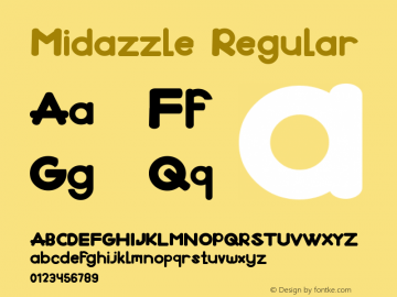 Midazzle Version 1.002;Fontself Maker 3.5.1 Font Sample