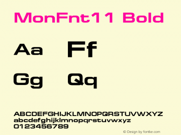 MonFnt11 Bold 001.001图片样张