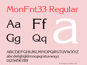 MonFnt33 1.100.000 Font Sample