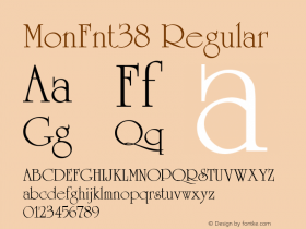 MonFnt38 Version 1.0 Font Sample