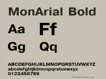 MonArial Bold 图片样张