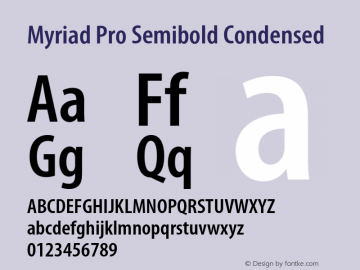 MyriadPro-SemiboldCond Version 2.007;PS 002.000;Core 1.0.38;makeotf.lib1.7.9032图片样张