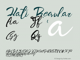 Hati Version 1.00;July 14, 2020;FontCreator 12.0.0.2565 64-bit Font Sample