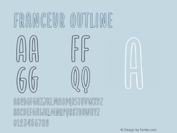 Franceur-Outline Version 1.001;Fontself Maker 3.5.1图片样张