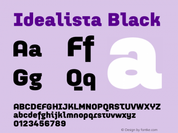 Idealista Black Version 1.100;hotconv 1.0.109;makeotfexe 2.5.65596图片样张