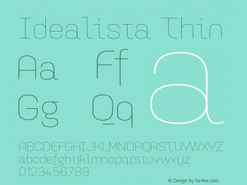 Idealista Thin Version 1.100;hotconv 1.0.109;makeotfexe 2.5.65596图片样张