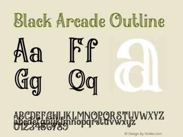 Black Arcade Outline Version 1.00;March 12, 2020;FontCreator 12.0.0.2565 64-bit Font Sample