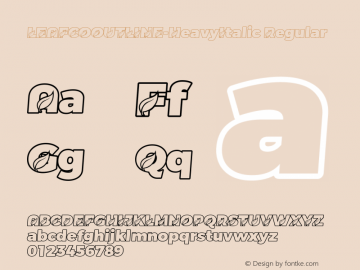 LEAFCOOUTLINE-HeavyItalic Version 1.10 June 21, 2020;com.myfonts.easy.dmrailabstd.leafco.outline-heavy-italic.wfkit2.version.5xgo图片样张