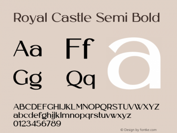 Royal Castle Semi Bold Version 1.000图片样张