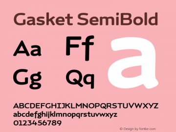 Gasket-SemiBold Version 1.000图片样张