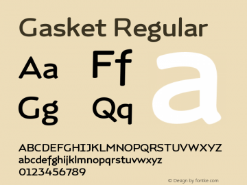 Gasket-Regular Version 1.000图片样张