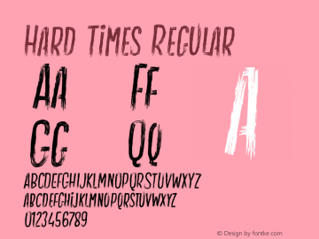 HardTimes Version 1.000 Font Sample