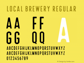 Local Brewery W05 Seven Version 1.00 Font Sample