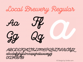 Local Brewery W04 Six Bold Version 1.00 Font Sample