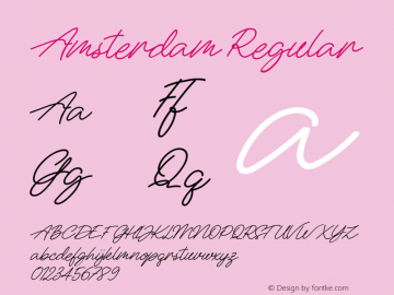 Amsterdam Version 1.000 Font Sample