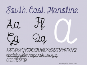 South East Monoline Version 1.002;Fontself Maker 3.3.0 Font Sample