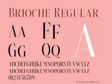 Brioche-Regular Version 1.000 Font Sample
