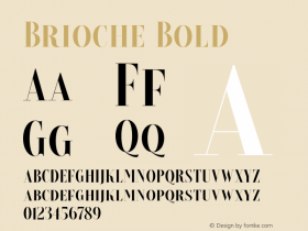 Brioche-Bold Version 1.000 Font Sample