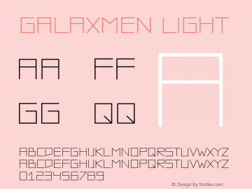 Galaxmen Light Version 1.005;Fontself Maker 3.5.1图片样张