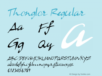 Thonglor Version 1.002;Fontself Maker 3.5.1 Font Sample
