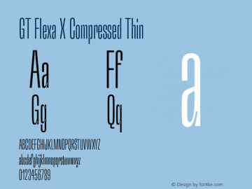 GT Flexa X Compressed Thin Version 2.005;hotconv 1.0.109;makeotfexe 2.5.65596图片样张