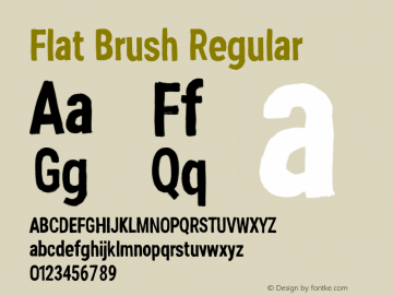 Flat Brush Version 1.006;Fontself Maker 3.5.1图片样张