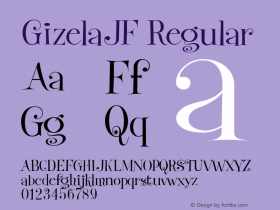 GizelaJF Regular  Font Sample