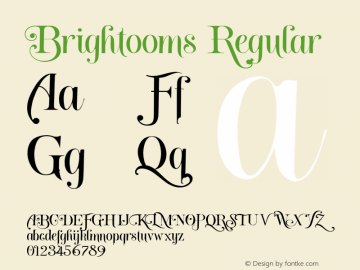 Brightoom's Version 1.000 Font Sample